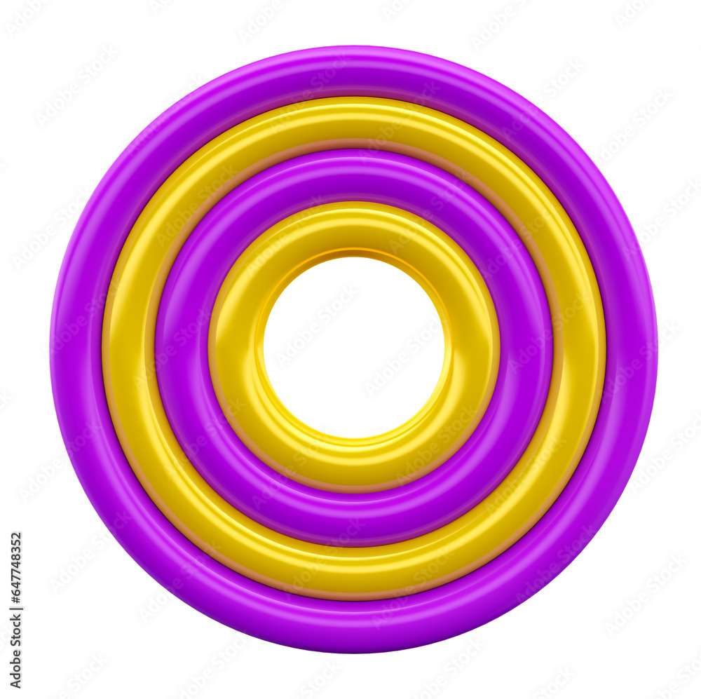 Round shape on blue and purple on transparent background in 3d render cartoon illustration Round shape on blue and purple on transparent background in 3d render cartoon illustration