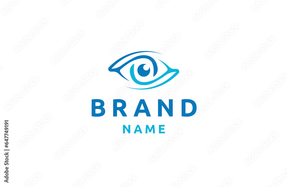 Eye logo icon design template flat vector Eye logo icon design template flat vector