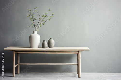 minimal table in color Soft Grey