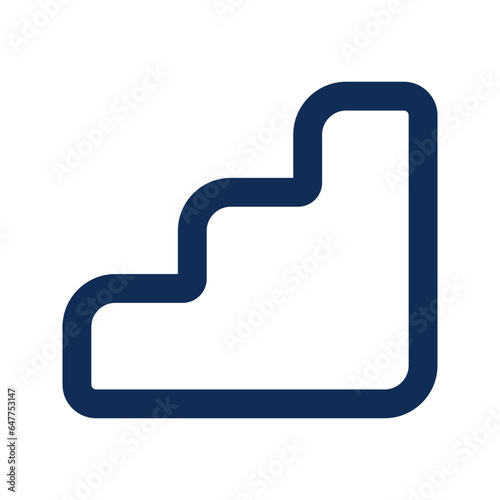 stairs outline color icon