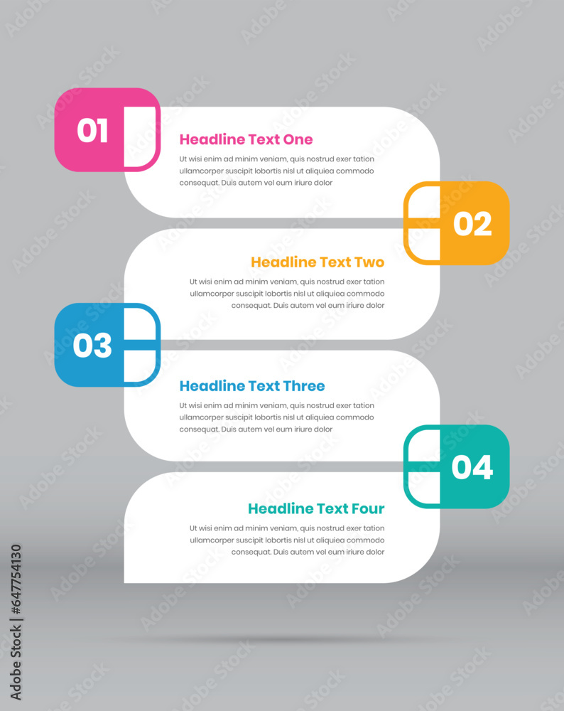 Business process presentation vertical step infographic template design Business process presentation vertical step infographic template design