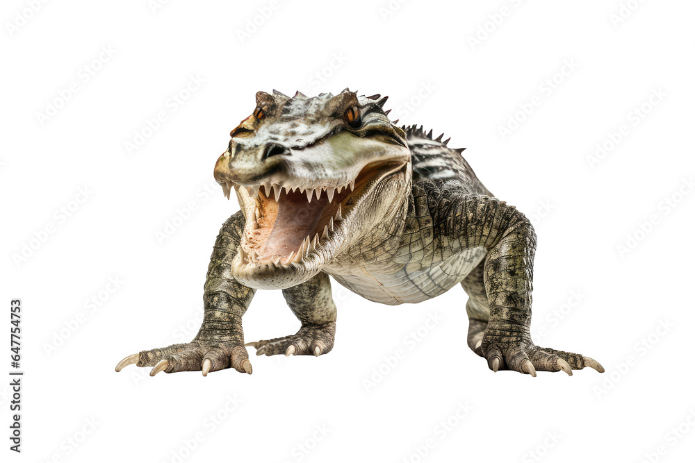 Fototapeta premium crocodile isolated in white