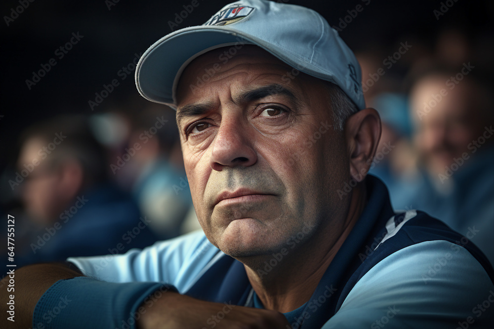Generative Ai picture of various fans are cheering in sports stadium Generative Ai picture of various fans are cheering in sports stadium