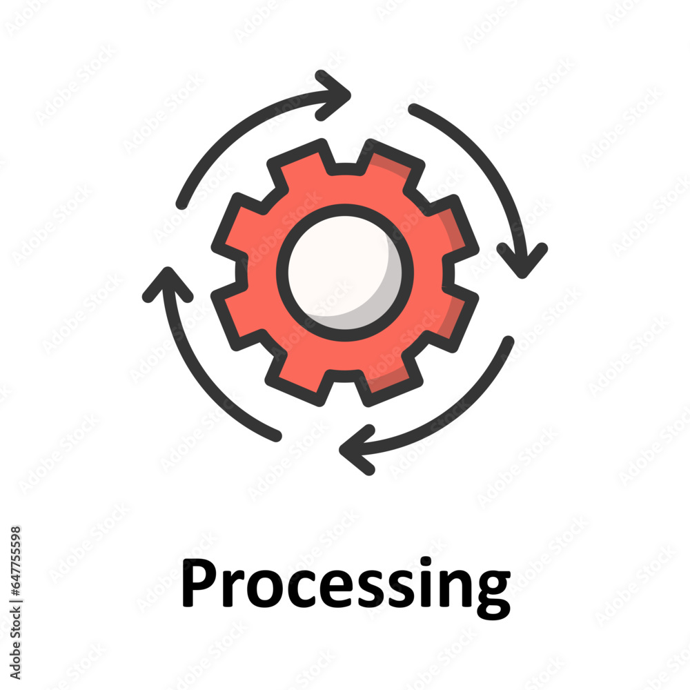 Processing setting Vector Icon

