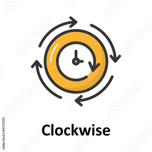 Clockwise Vector Icon

