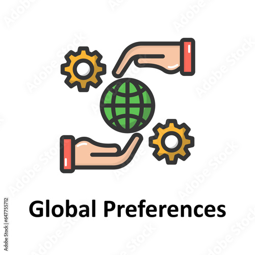 Global preferences Vector Icon

