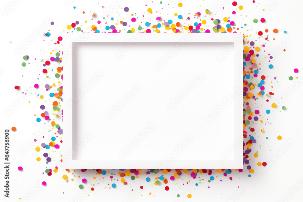 Colorful Confetti Frame for Writing