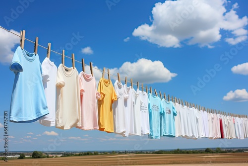 clothes drying on a clothesline