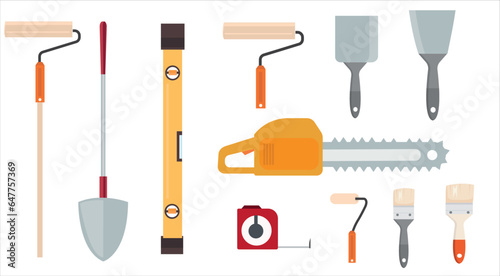 Painting, whitewashing tools. Repairing tools 
