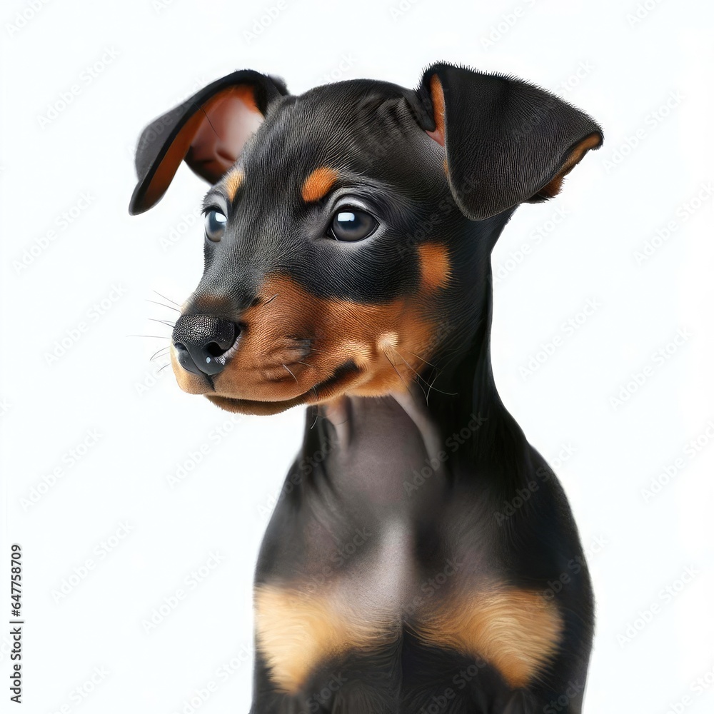 Captivating Doberman Puppyhood, Generative AI