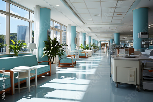 Generative AI - The interior of a modern hospital