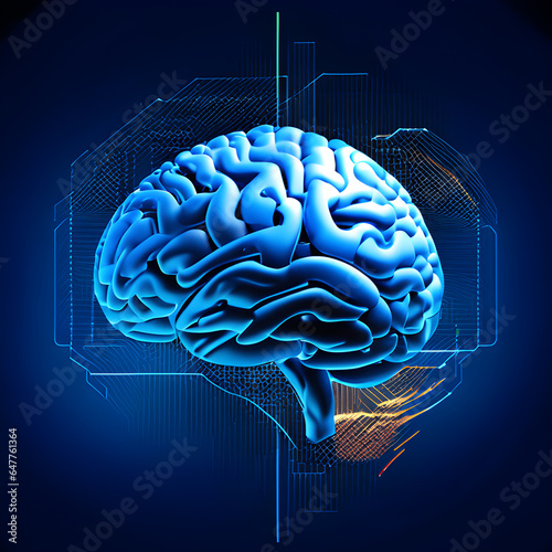 Brain of human, 3d illustration.