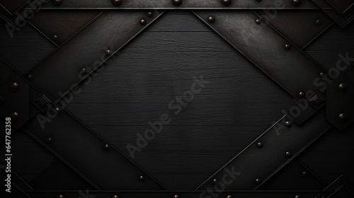 Seamless black Metal Plate Pattern background. AI generated image