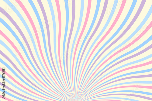 Retro background with rays or stripes in the center. Sunburst or solar burst retro background. Starburst abstract background. Vector illustration