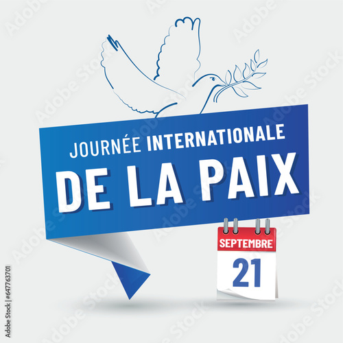 paix - journée internationale de la paix - 21 septembre