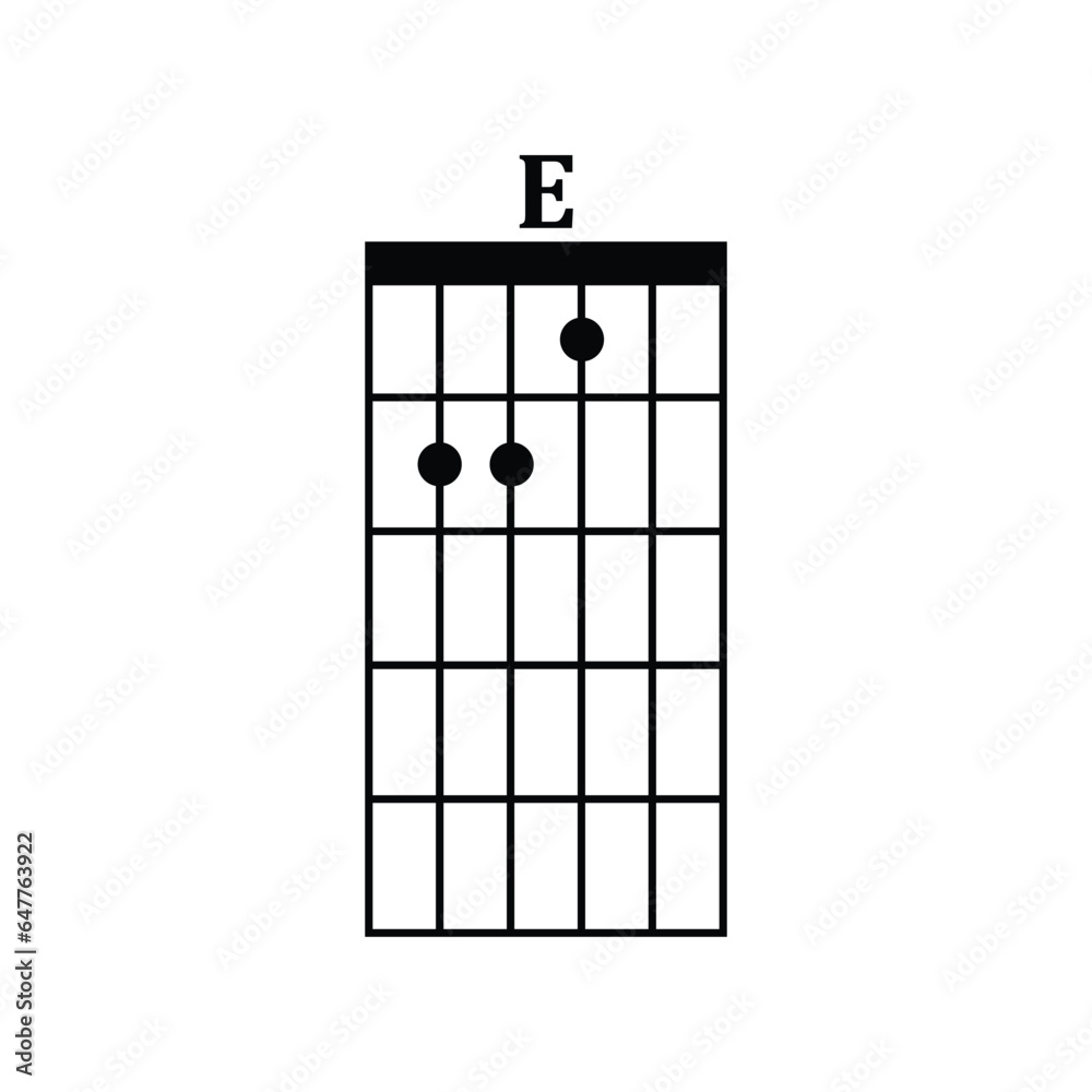 Basic Guitar Chord Chart Icon Vector Illustration Design Basic Guitar Chord Chart Icon Vector Illustration Design