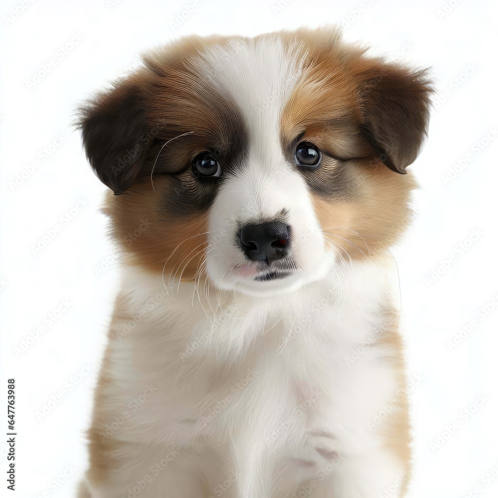 Baby Border Collie's Whimsical Beauty, Generative AI