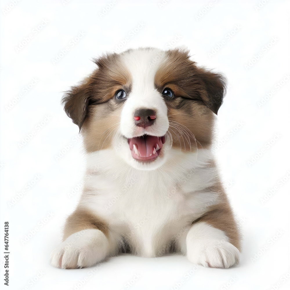Beautiful Baby Border Collie Portrait, Generative AI Beautiful Baby Border Collie Portrait, Generative AI