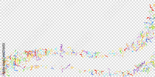 Color serpentine carnival red spiral ribbon curly