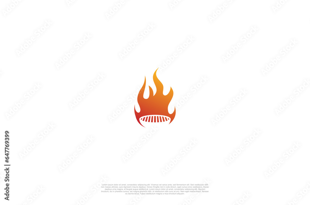 grilled barbecue, bbq vector, steak house, fire grill food and retaurant icon, Vector logo design concept grilled barbecue, bbq vector, steak house, fire grill food and retaurant icon, Vector logo design concept