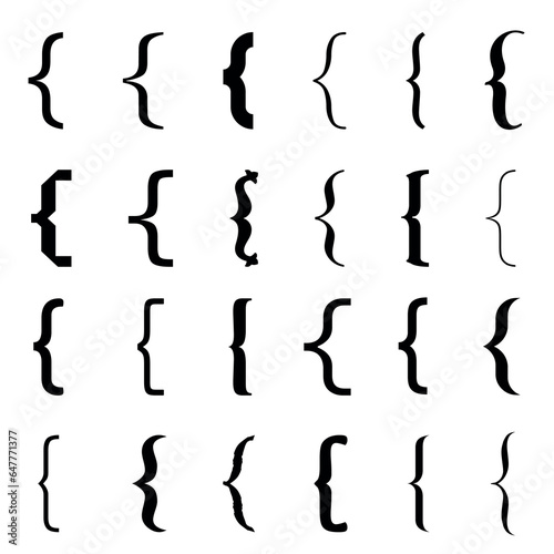 A set of curly mathematical brackets