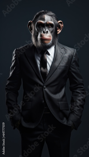 Chimpanzee Businessman - Generative AI