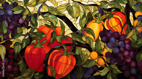 Delight in the mosaic of colors and textures formed by a fresh vegetable garden. This intricately detailed background design is a testament to the beauty of nature's bounty and is perfect for culinary