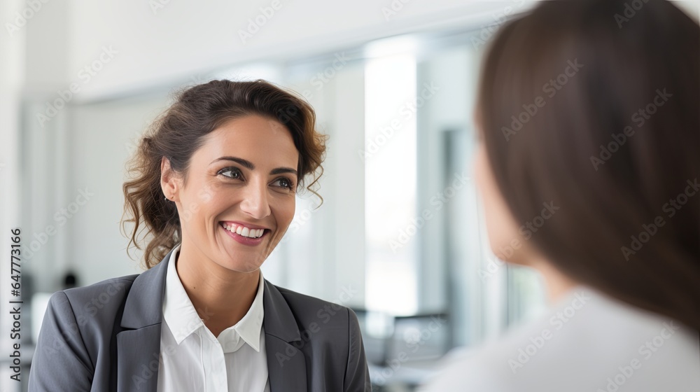 smart attractive busineswoman attend casual meeting informal conference ideas sharing workshop brainstorm in modern office interior background smart attractive busineswoman attend casual meeting informal conference ideas sharing workshop brainstorm in modern office interior background