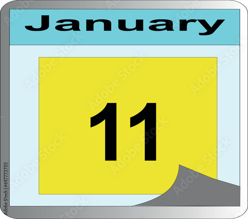 days and month of January