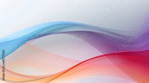 Abstract colorful curve wave with line textured background. AI generated