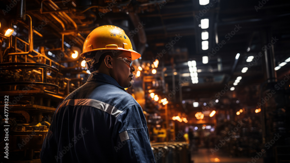 photograph of Engineer working at oil rig. wide angle lens realistic lighting white photograph of Engineer working at oil rig. wide angle lens realistic lighting white