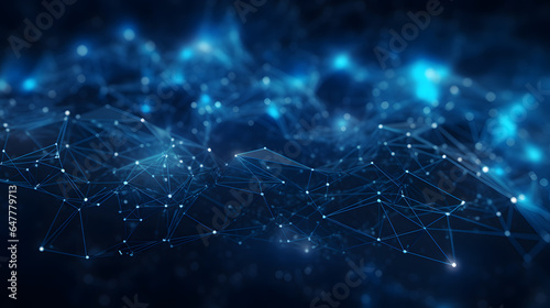 Networked Future: Abstract Blue-Light Wallpaper  © CozyDigital