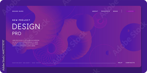 Template for the design and placement of text. Modern stylish graphics with geometric shapes. A page for the Internet.