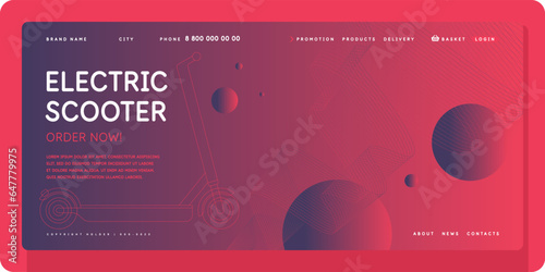 Template for the design and placement of text. Modern stylish graphics with geometric shapes. A page for the Internet.