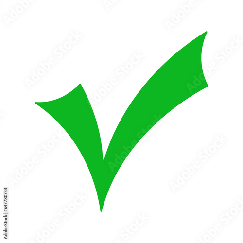 Green checkmark icon sign isolated design element vector image