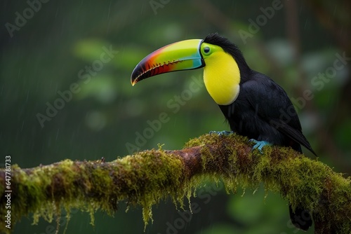 cute toucan on the branch