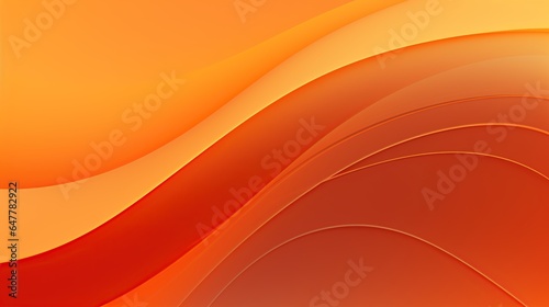 Abstract orange curve wave with line textured background. AI generated