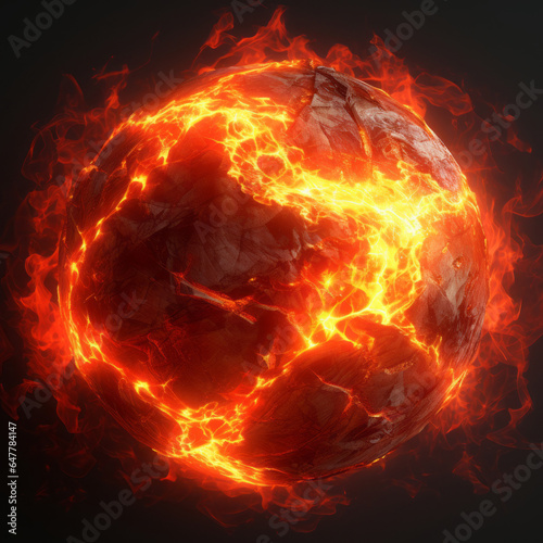 Abstract inferno fireball texture