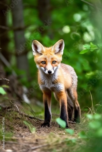 young fox shot in a summer forest © Jorge Ferreiro