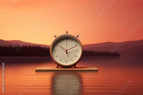Clock on the sea representing the deadlines at work