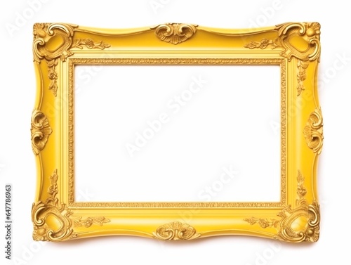 Obraz na płótnie yellow picture frame, generative AI w salonie