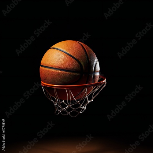 basketball ball in the basket © Sergei