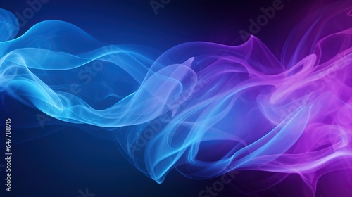 Abstract smoke steam moves on isolated background. AI generated image