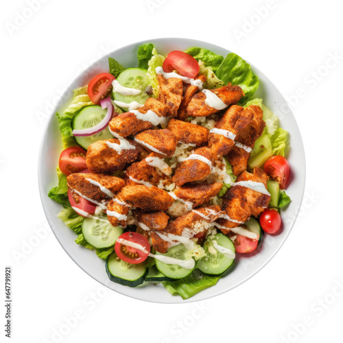 Delicious Buffalo Chicken Salad Isolated on a Transparent Background 