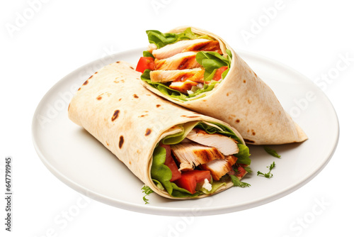 Delicious Chicken Wrap Isol...