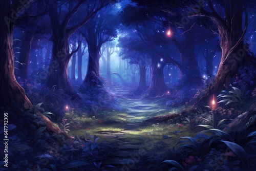 Visual Novel Background   Enchanted Forest Wonderland