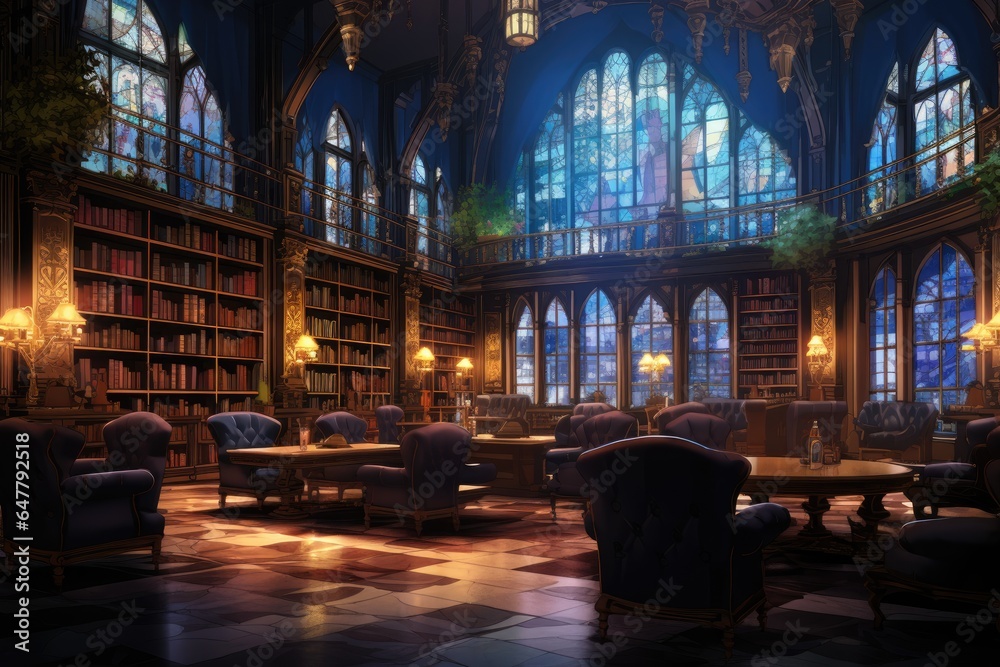 Visual Novel Background : Vast Grand Library
