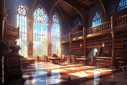 Visual Novel Background   Vast Grand Library