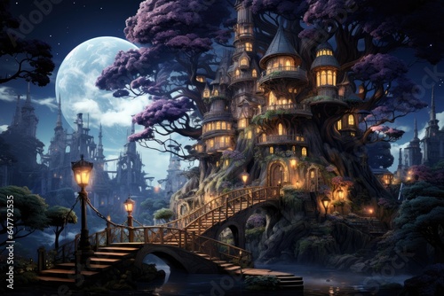 Hidden Towering Elf Tree House