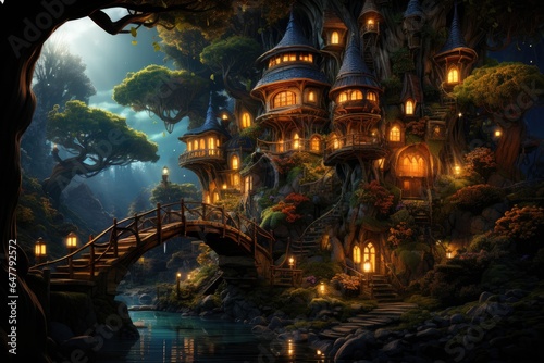 Hidden Towering Elf Tree House